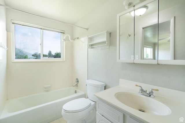 557 N 1160 E, Orem, UT 84097 - bathroom featuring toilet, shower / bathtub combination, and vanity