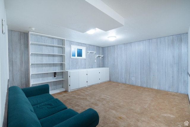 557 N 1160 E, Orem, UT 84097 - unfurnished living room with carpet flooring and wooden walls