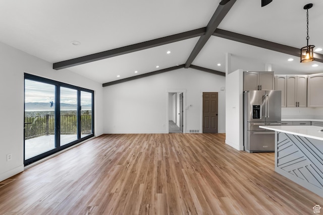 4077 N Devonshire Cir, Provo, UT 84604 - unfurnished living room with recessed lighting, light wood-style flooring, and baseboards
