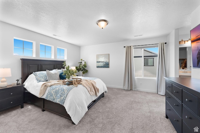 1815 E Thunder Gulch Rd, Eagle Mountain, UT 84005 - bedroom featuring light carpet, multiple windows, a textured ceiling, and baseboards