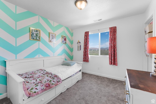 1815 E Thunder Gulch Rd, Eagle Mountain, UT 84005 - bedroom featuring baseboards, carpet, and a textured ceiling