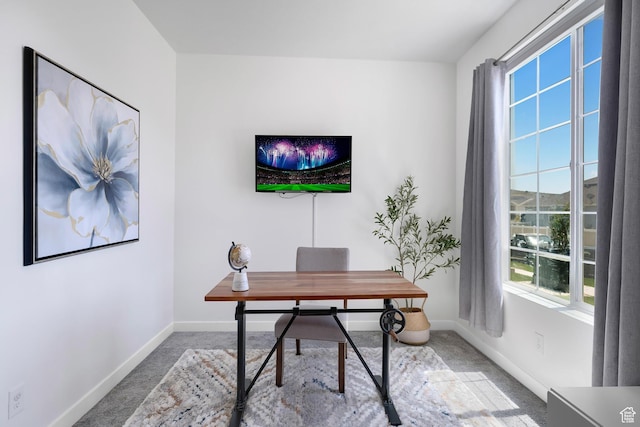 1815 E Thunder Gulch Rd, Eagle Mountain, UT 84005 - office area featuring carpet flooring, baseboards, and plenty of natural light