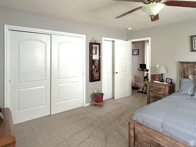 434 S 2nd E, Soda Springs, ID 83276 - carpeted bedroom featuring two closets and a ceiling fan
