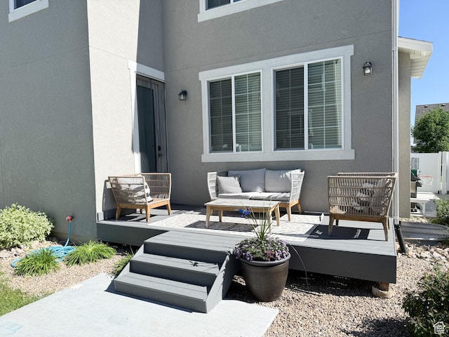 934 W 2740 N, Lehi, UT 84043 - view of patio / terrace featuring an outdoor hangout area and a wooden deck