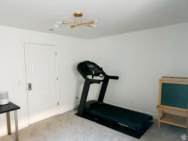 934 W 2740 N, Lehi, UT 84043 - workout room featuring carpet flooring and baseboards