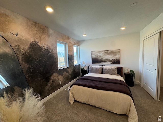 1590 S 900 W Unit 904, Salt Lake City, UT 84104 - carpeted bedroom with baseboards and recessed lighting