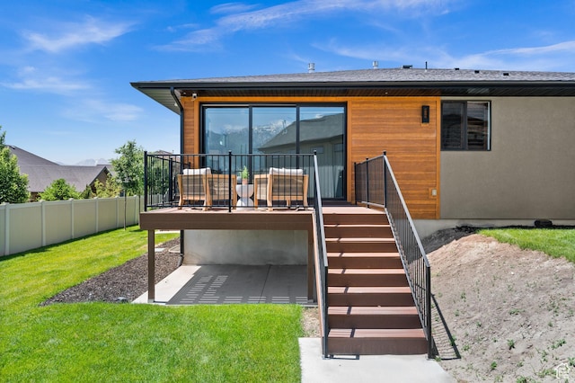507 W Windmill Gate Cv, Draper, UT 84020 - back of property featuring a wooden deck