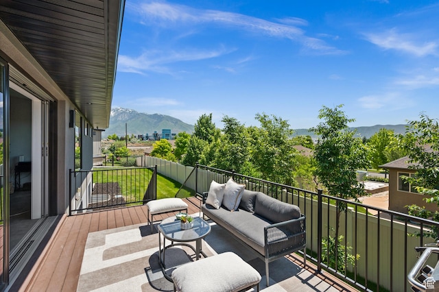 507 W Windmill Gate Cv, Draper, UT 84020 - balcony with a mountain view and an outdoor hangout area