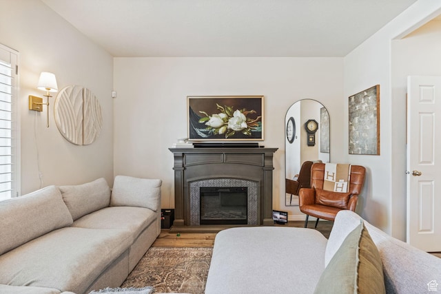 819 E 12085 S, Draper, UT 84020 - living room featuring wood finished floors and a glass covered fireplace