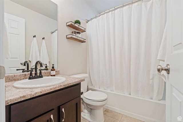 819 E 12085 S, Draper, UT 84020 - full bath featuring vanity, shower / tub combo, toilet, and tile patterned floors
