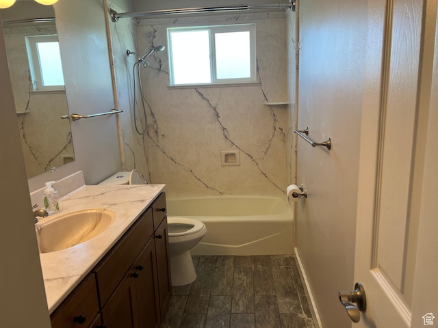 8842 E 500 S, Huntsville, UT 84317 - bathroom with toilet, plenty of natural light, vanity, and washtub / shower combination