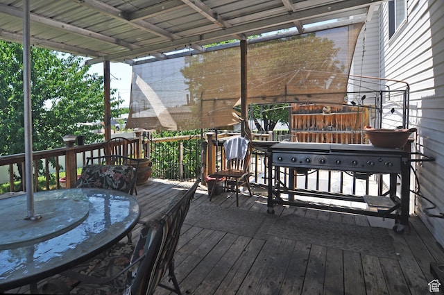 1877 W 2175 S, Syracuse, UT 84075 - wooden terrace with outdoor dining space