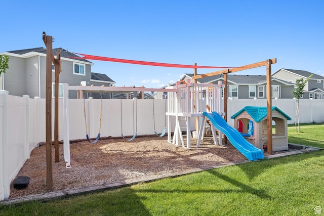 693 W Fireside Ln, Stansbury Park, UT 84074 - view of play area with a residential view