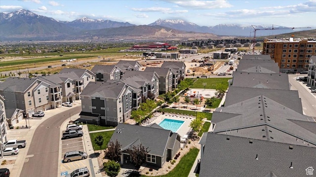 4192 W Mckellen Dr Unit B2, Herriman, UT 84096 - drone / aerial view of a pool and a mountainous background