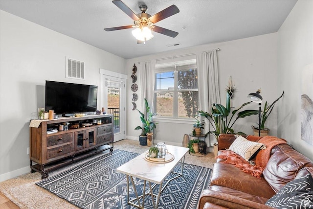 4192 W Mckellen Dr Unit B2, Herriman, UT 84096 - living room featuring baseboards and ceiling fan