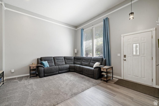 5747 S 2900 W, Roy, UT 84067 - living area featuring wood finished floors and baseboards