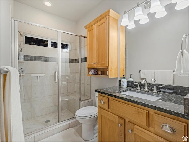 5767 S Erekson Ln, Murray, UT 84107 - full bath with vanity, a stall shower, and toilet