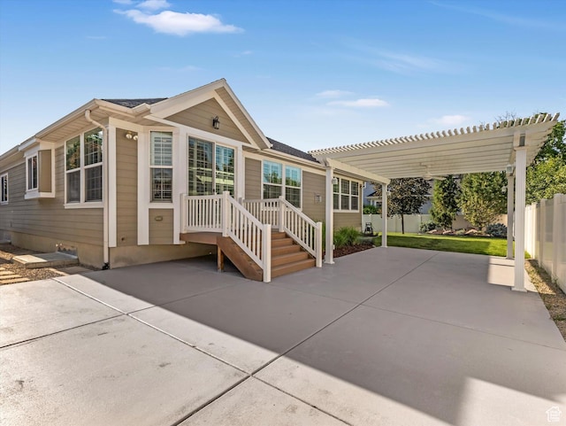 5767 S Erekson Ln, Murray, UT 84107 - back of house featuring a patio area and a pergola