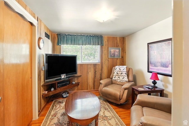 5226 S 200 W, Washington Terrace, UT 84405 - living area featuring light wood finished floors and wood walls