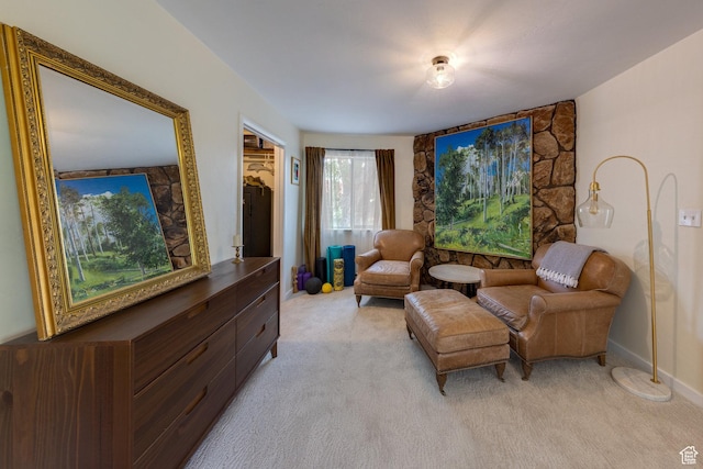 7020 E Creekside Ln, Castle Valley, UT 84532 - living area featuring light colored carpet and baseboards