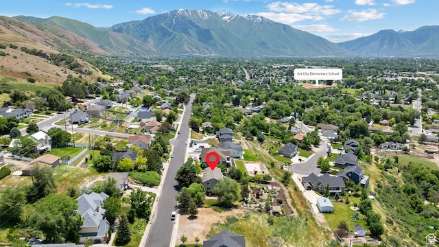 663 N 880 E, Springville, UT 84663 - aerial view of residential area with mountains