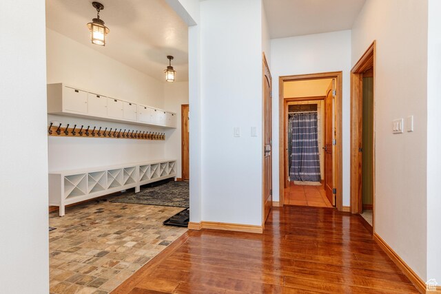 761 S Lakeview Dr, Garden City, UT 84028 - corridor with wood finished floors and baseboards
