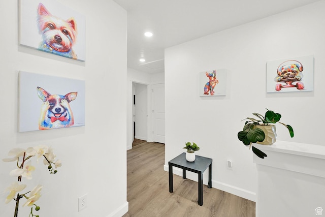 8622 W Cordero Dr S Unit 1170, Magna, UT 84044 - hallway featuring recessed lighting, baseboards, and light wood-type flooring