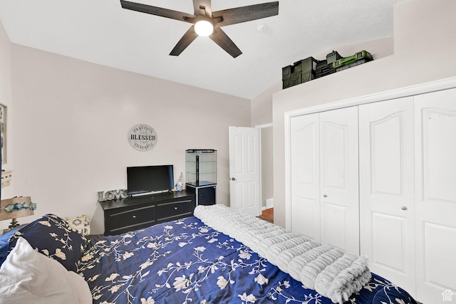 7776 S 2175 E, South Weber, UT 84405 - bedroom featuring a closet and ceiling fan