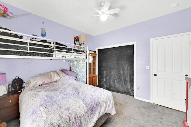 7776 S 2175 E, South Weber, UT 84405 - carpeted bedroom featuring ceiling fan, baseboards, and a closet