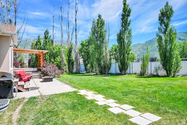 7776 S 2175 E, South Weber, UT 84405 - view of yard with a mountain view and a patio area