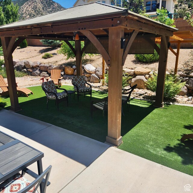 1158 E Ashdown Rd, Cedar City, UT 84721 - view of patio with a gazebo