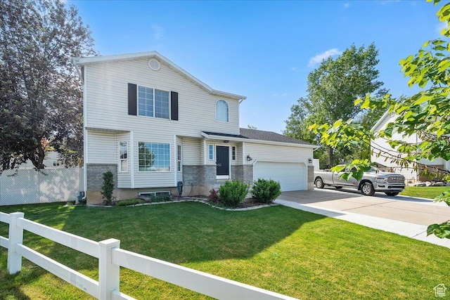 789 W 2005 N, Clinton, UT 84015 - view of front of home with driveway, a garage, and brick siding