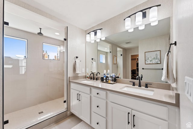 963 W Minuteman Ln, Saratoga Springs, UT 84045 - bathroom with double vanity and a stall shower