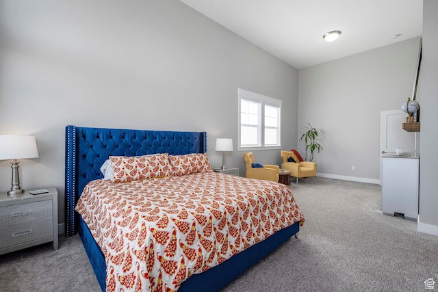 261 E Sage Canal Way, Sandy, UT 84070 - bedroom with carpet floors, baseboards, and lofted ceiling