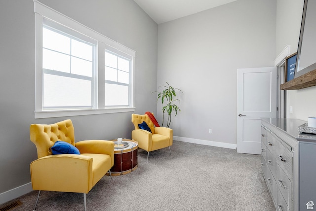 261 E Sage Canal Way, Sandy, UT 84070 - sitting room featuring carpet floors and baseboards