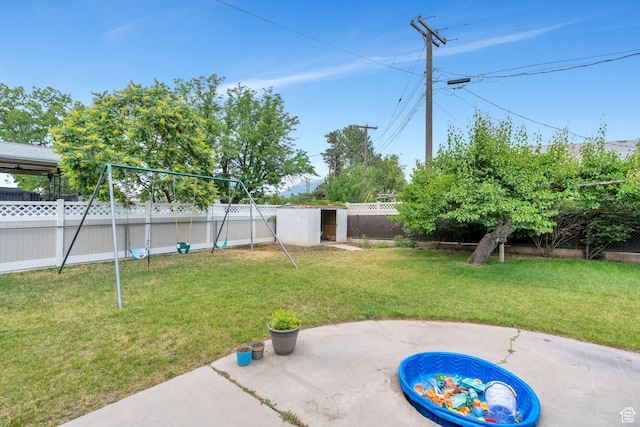 1031 N 1750 W, Provo, UT 84604 - fenced backyard featuring a playground and a patio