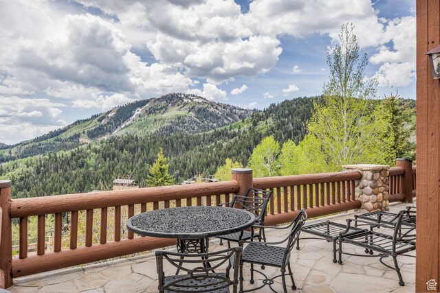 9968 Summit View Dr, Heber City, UT 84032 - view of mountain backdrop with a forest
