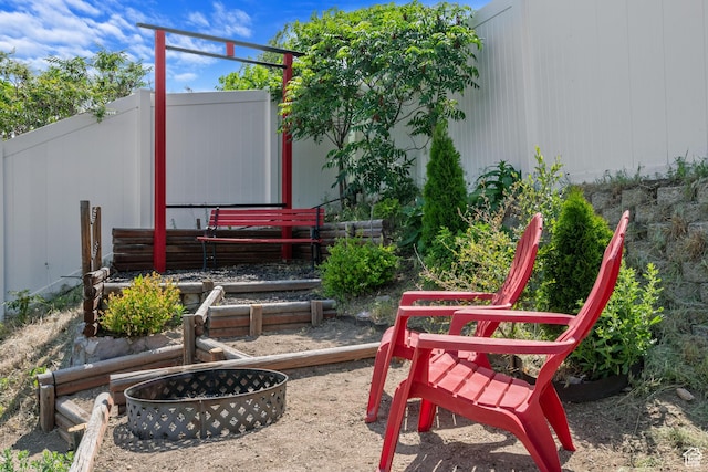 468 E Brewster, Draper, UT 84020 - view of patio featuring an outdoor fire pit