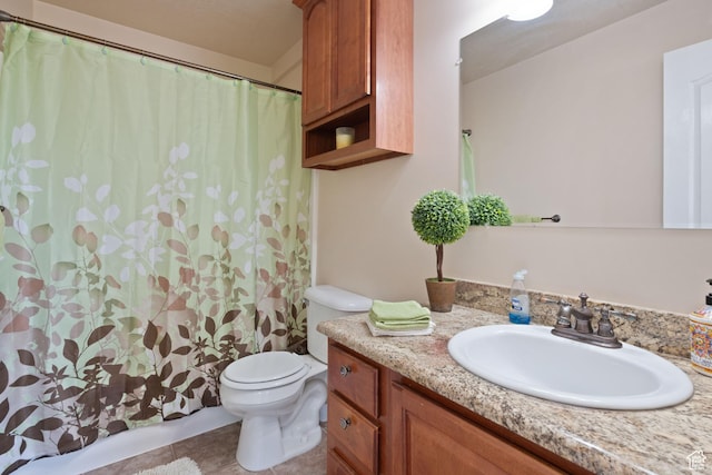 468 E Brewster, Draper, UT 84020 - full bath with toilet, vanity, tile patterned flooring, and a shower with shower curtain
