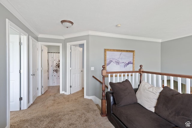 468 E Brewster, Draper, UT 84020 - carpeted living area featuring ornamental molding and baseboards