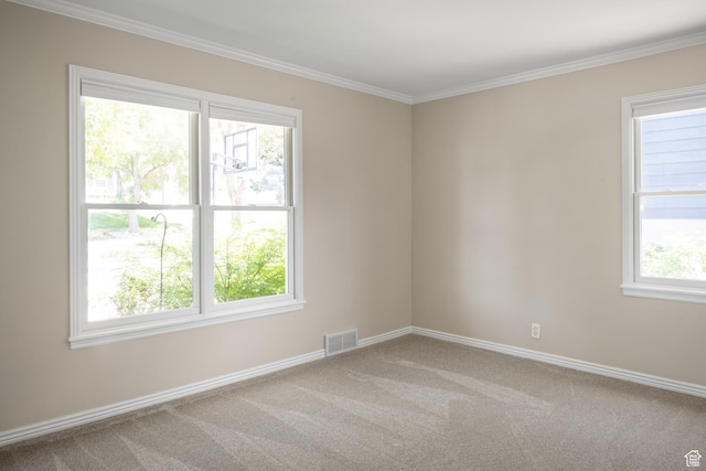 2366 E Logan Way, Salt Lake City, UT 84108 - empty room with carpet, baseboards, and crown molding