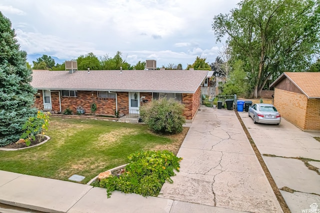 237 W 310 N, Orem, UT 84057 - single story home featuring driveway, a front lawn, brick siding, and roof with shingles
