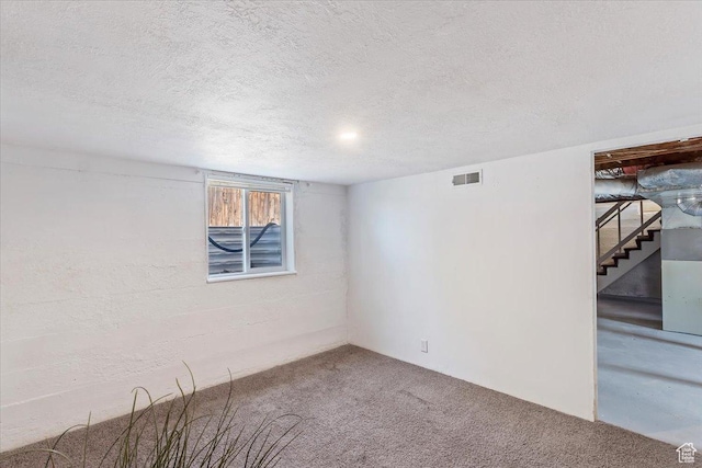106 N 400 E, Kaysville, UT 84037 - carpeted empty room with a textured ceiling and stairs
