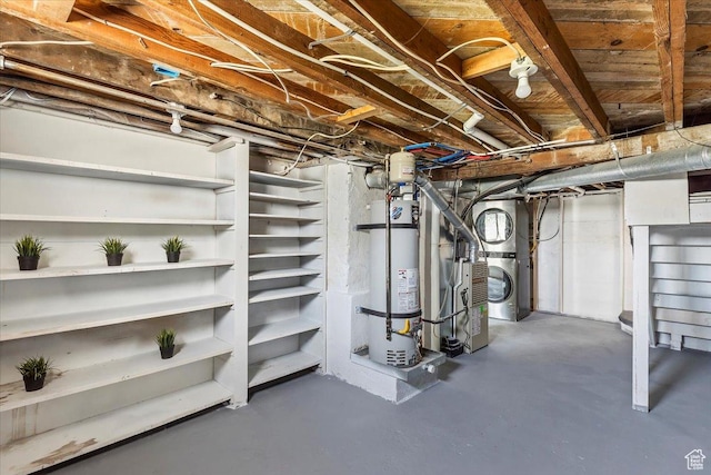 106 N 400 E, Kaysville, UT 84037 - unfinished below grade area featuring strapped water heater and washer / clothes dryer
