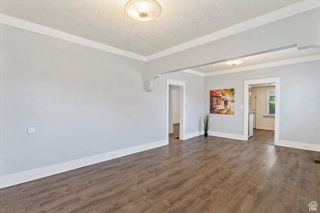 106 N 400 E, Kaysville, UT 84037 - unfurnished room featuring a textured ceiling, wood finished floors, and ornamental molding