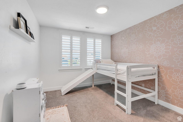 162 W 350 N, Vineyard, UT 84059 - bedroom featuring wallpapered walls, carpet floors, and baseboards