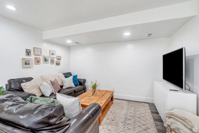 162 W 350 N, Vineyard, UT 84059 - living room with wood finished floors, recessed lighting, and baseboards