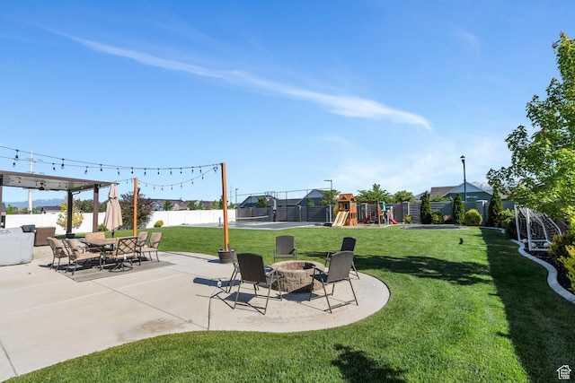 162 W 350 N, Vineyard, UT 84059 - view of yard with a patio area and an outdoor fire pit