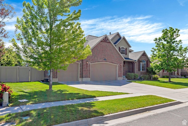 2733 S 1415 W, Syracuse, UT 84075 - view of front of property featuring brick siding, a garage, concrete driveway, and stucco siding