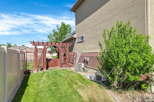 2733 S 1415 W, Syracuse, UT 84075 - view of yard with a gate, a pergola, and cooling unit